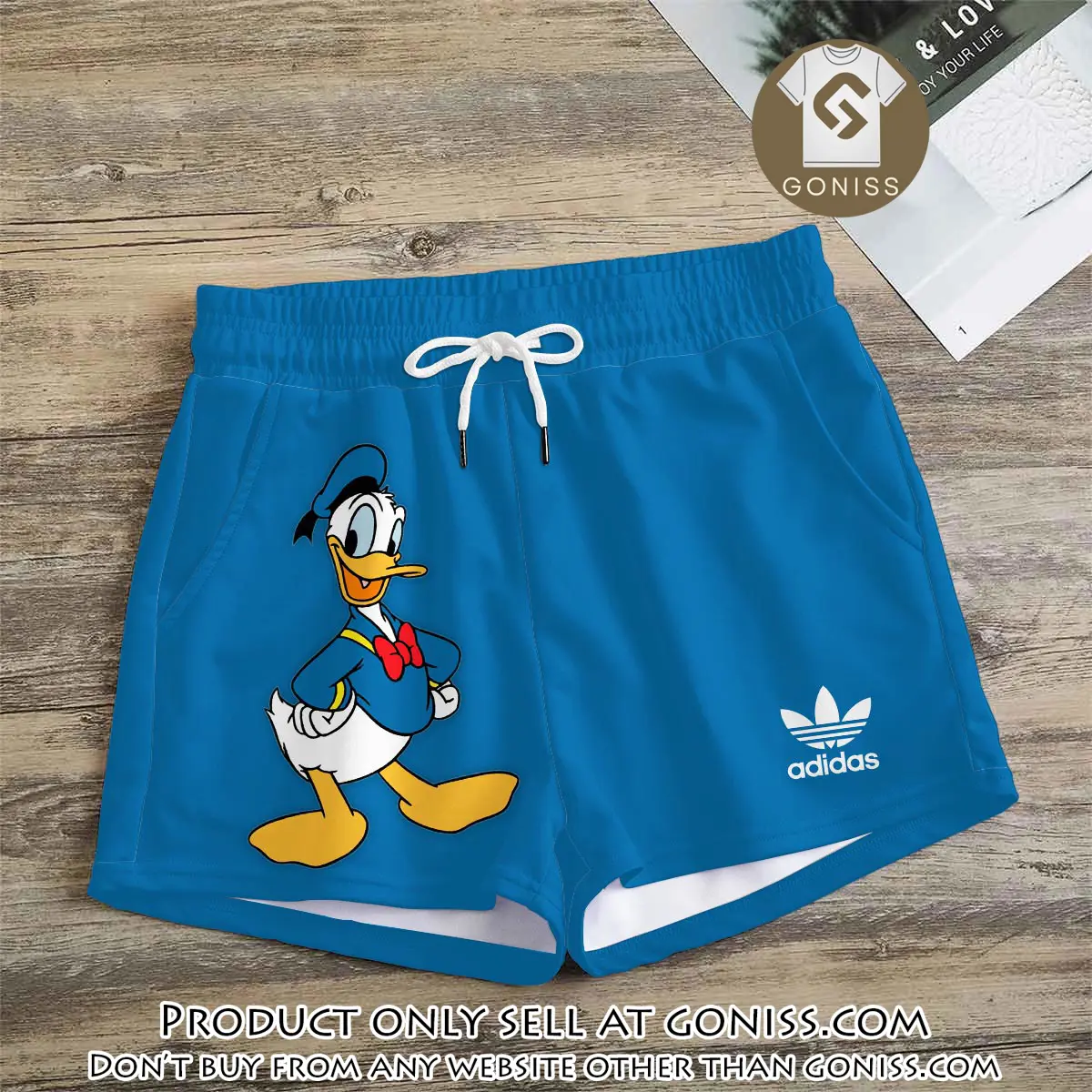 Premium donald duck in adidas women shorts lady beach shorts wms1079 gn1228339